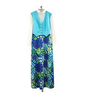 Vintage 70s Puritan Forever Young maxi dress size S